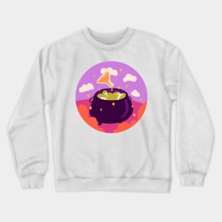 Cute spooky halloween witch brew design Crewneck Sweatshirt